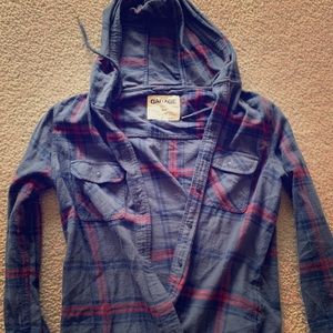 Garage hooded flannel